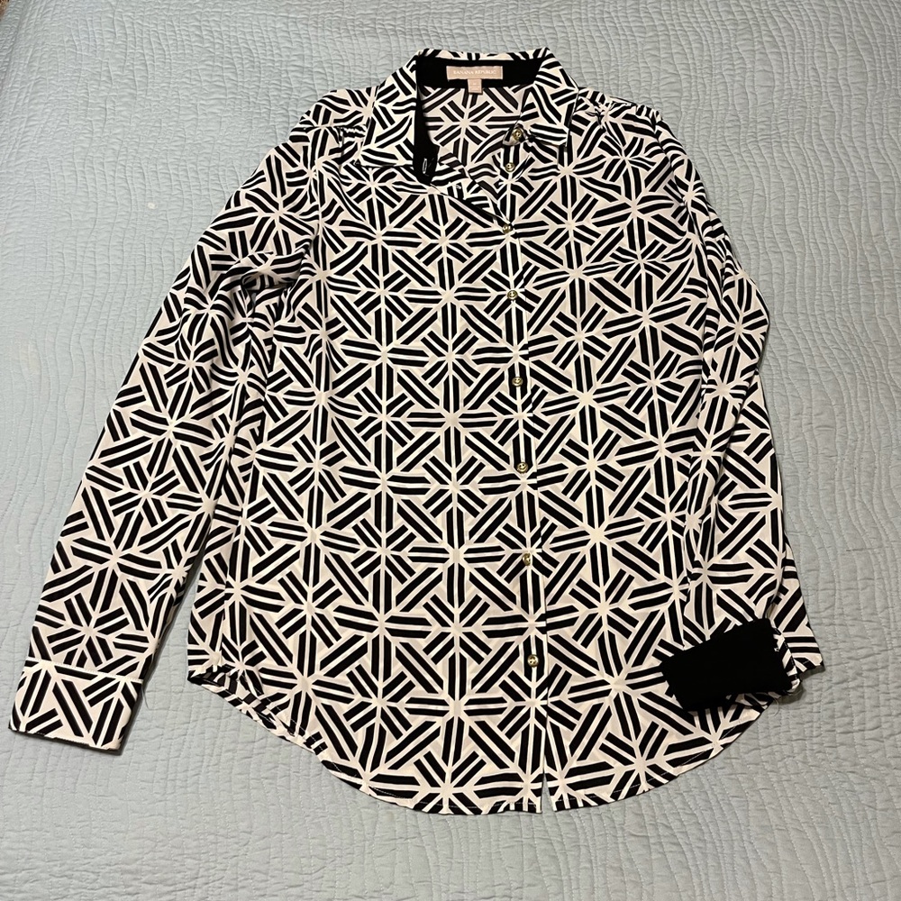 Banana Republic silk blend button down